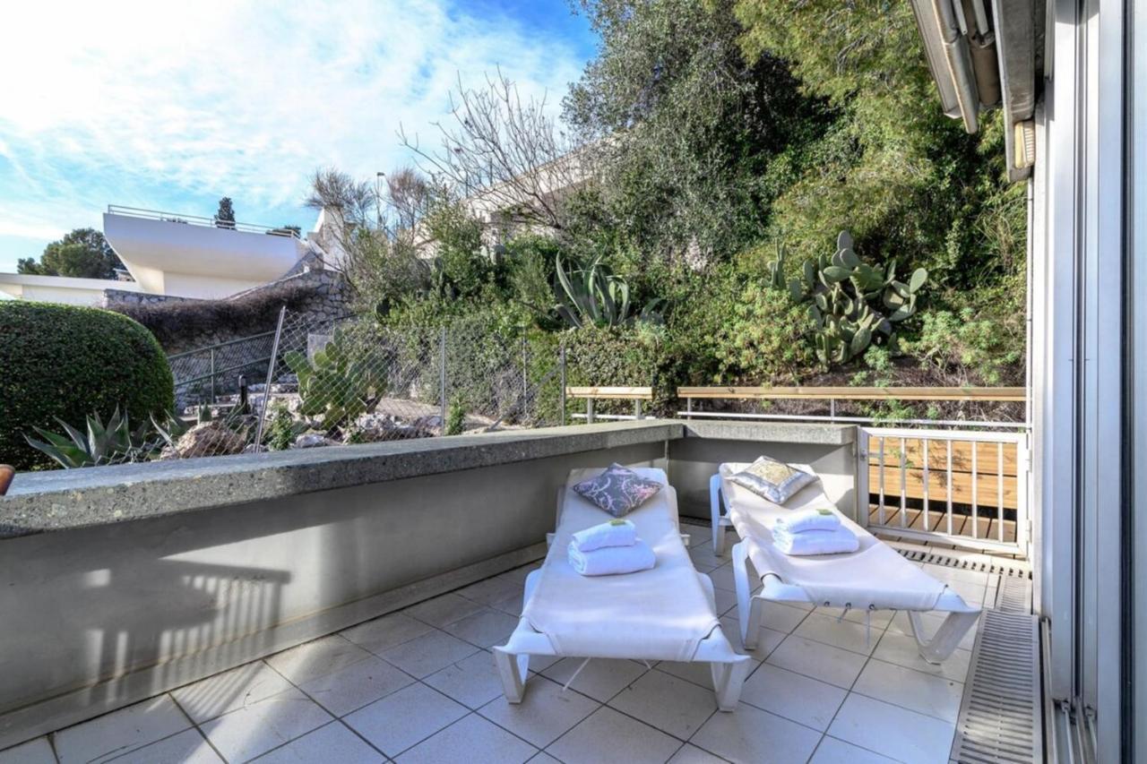 Air-Conditioned Apartment With Sea View Furnished Terrace & Parking Cap-d'Ail Exteriér fotografie